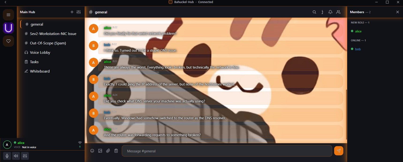 The same client in its light theme.